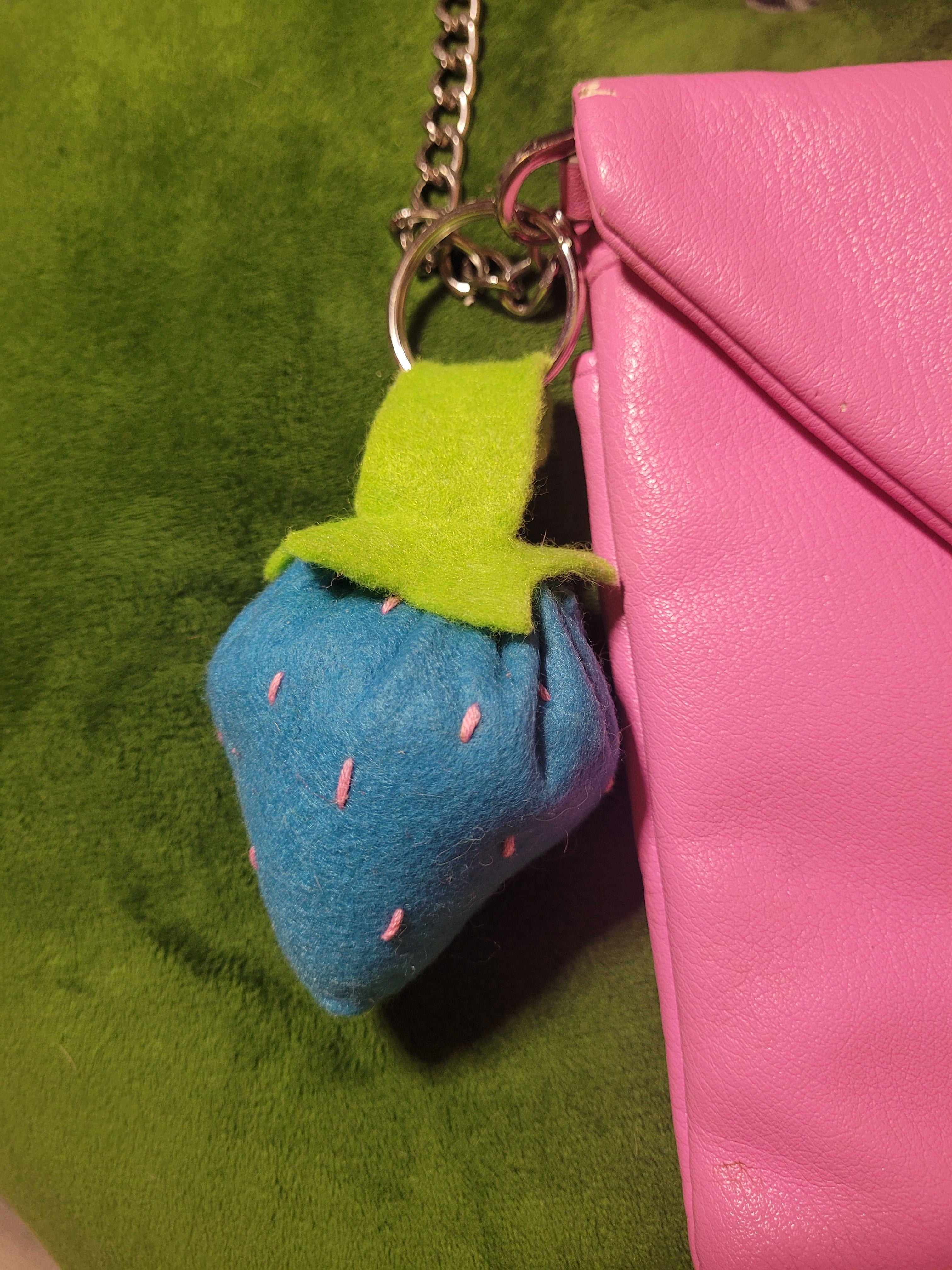 Strawberry bag or keychain charm