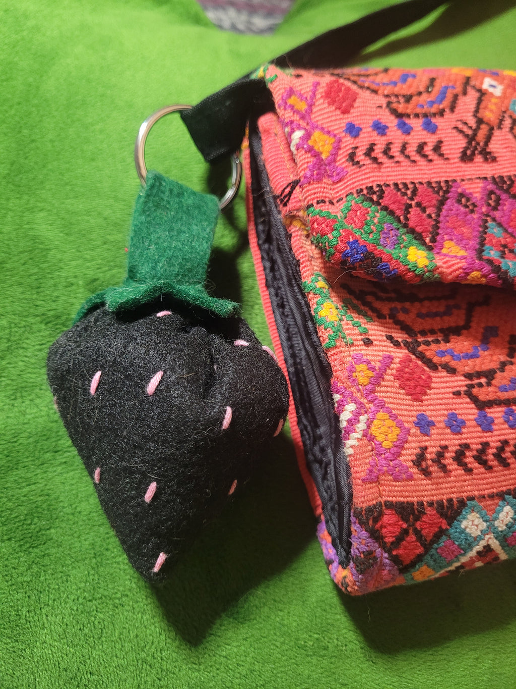 Strawberry bag or keychain charm